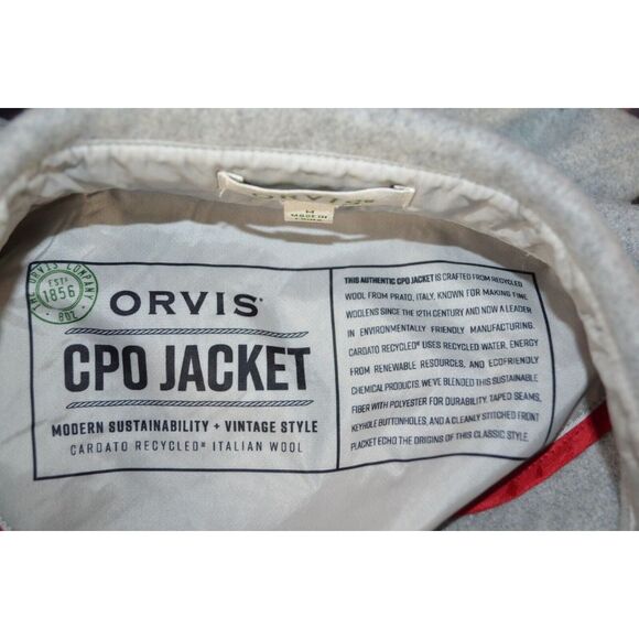 Orvis‎ Women's Gray CPO Wool Jacket Vintage Style Size Medium M Button Up - Picture 3 of 6